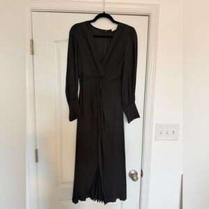 Sandro Elegant Black Long Sleeve Dress